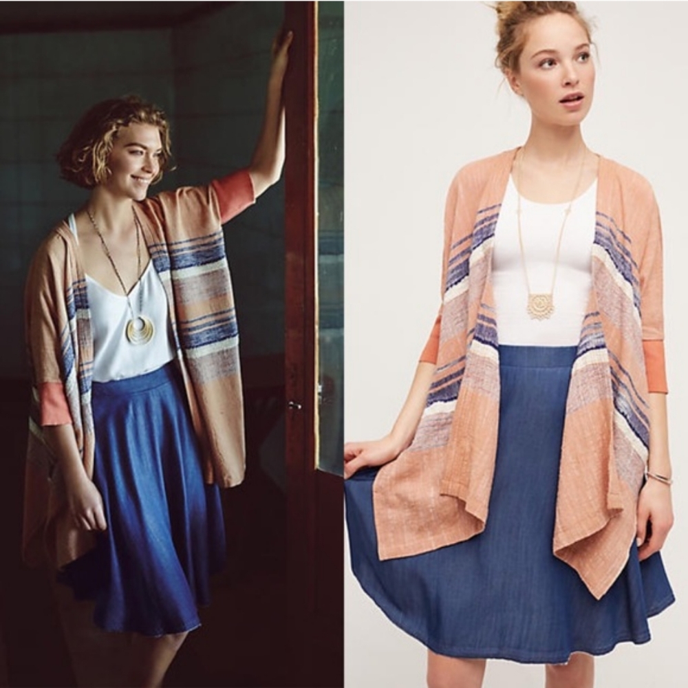 Tina and Jo Blue Denim Circle Skirt + Size Medium